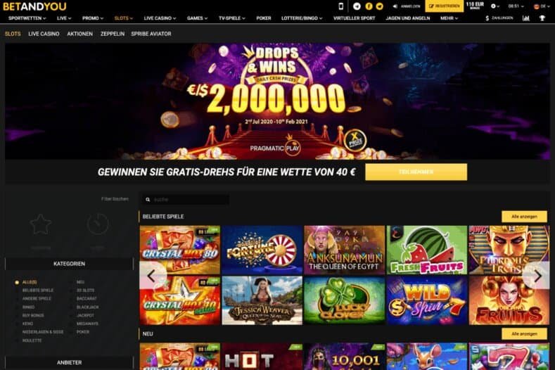 BETANDYOU Homepage Screenshot BETANDYOU Homepage Screenshot Slots