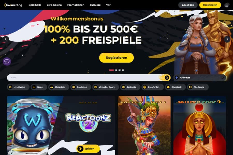 Boomerang Casino Bonus