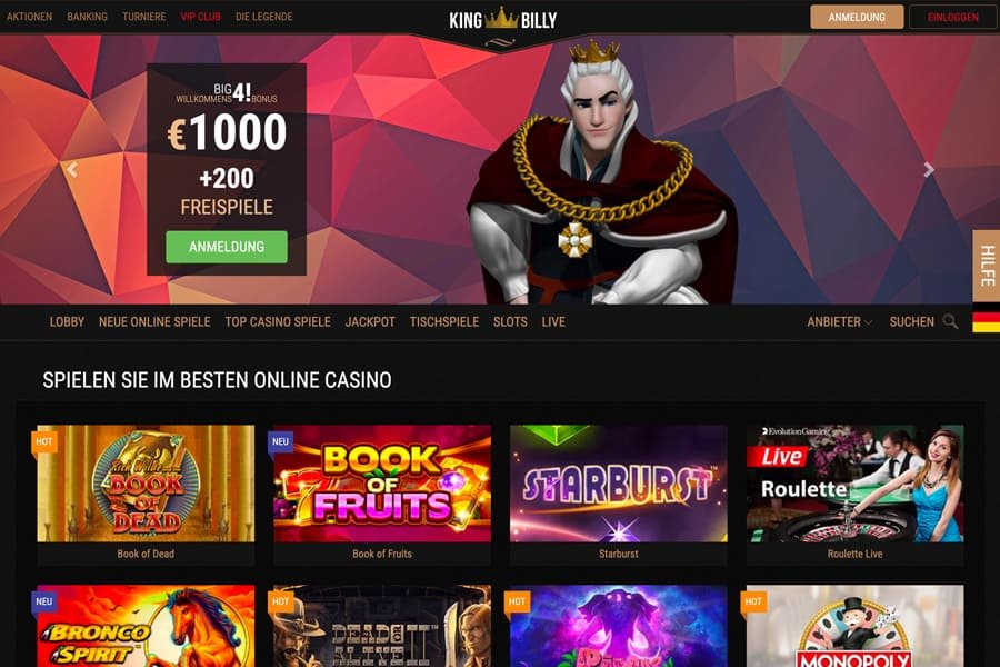 King Billy Casino Bonus