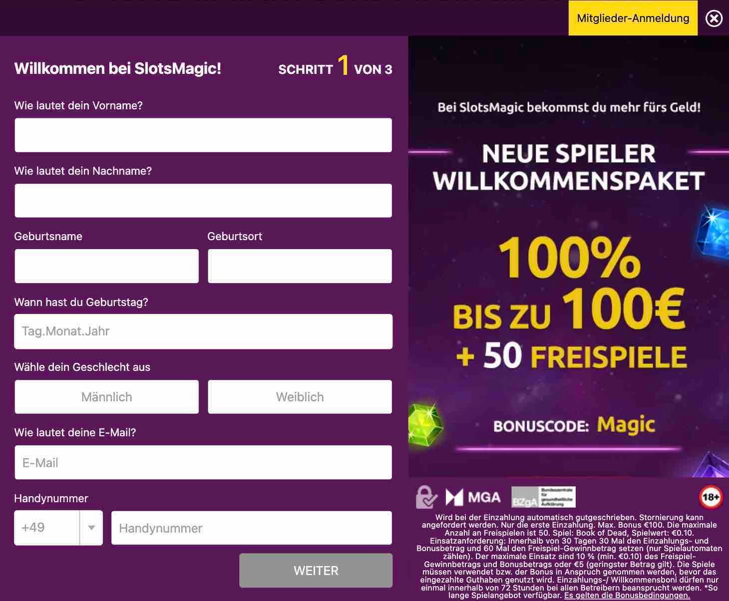 Slots Magic Casino_Registrierung