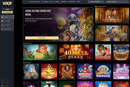 VIKS Casino Website Screenshot VIKS Casino Screenshot