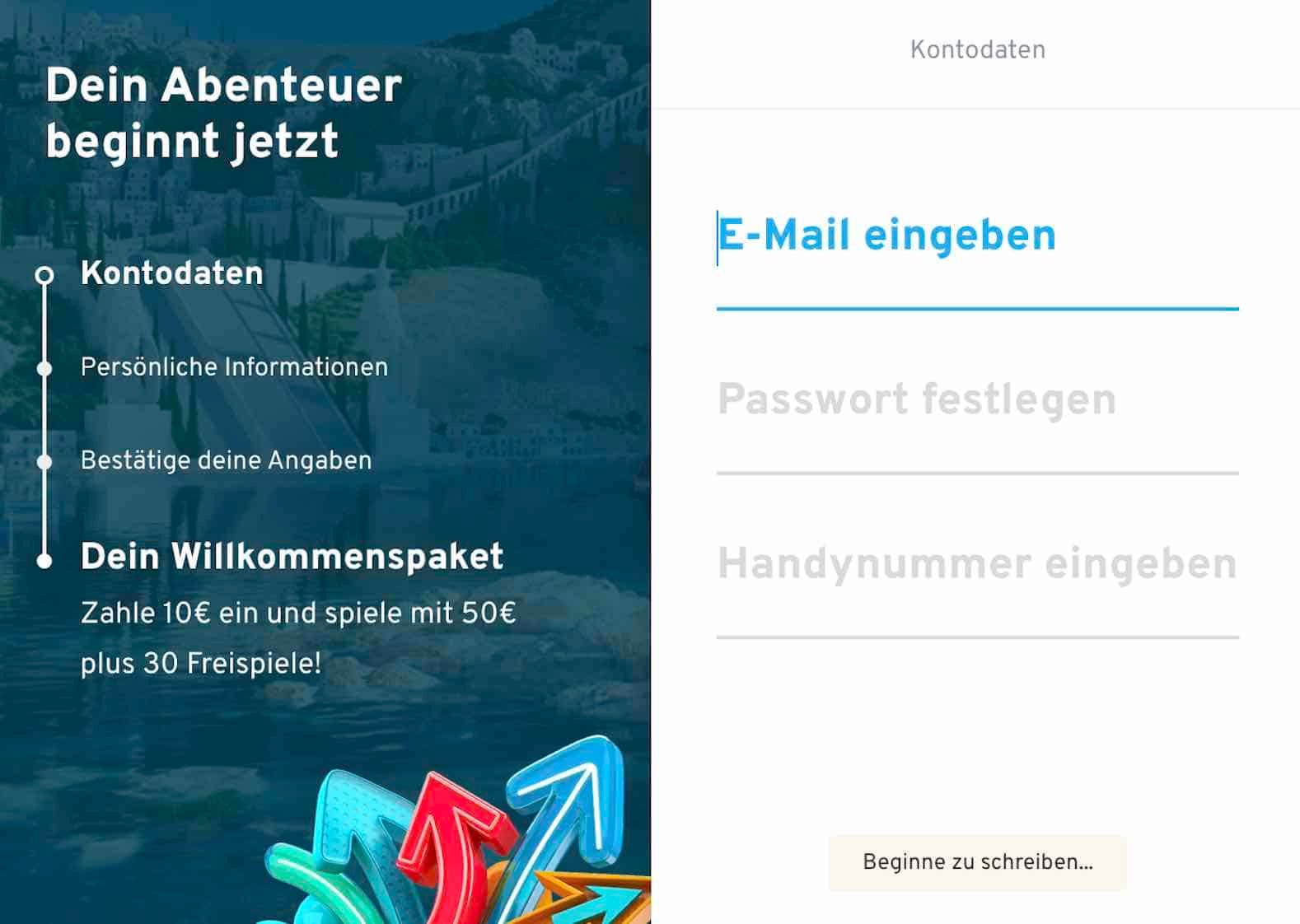 Wunderino Casino_Registrierung