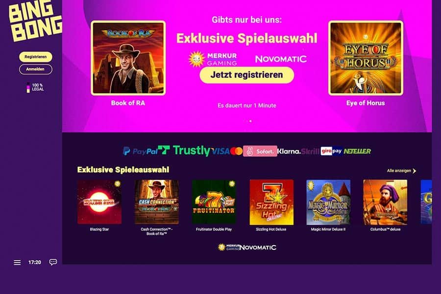 BingBong Spielbank_Screenshot