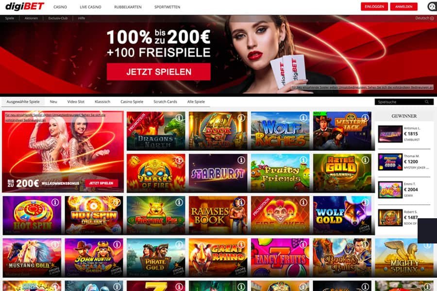 Die Spielauswahl des Digibet Online Casino Die Spielauswahl des Digibet Online Casino