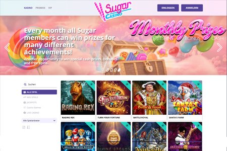 Sugar Casino Website Screenshot Sugar Casino Website Screenshot