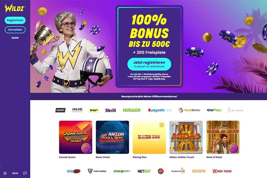 Wildz Casino Screenshot